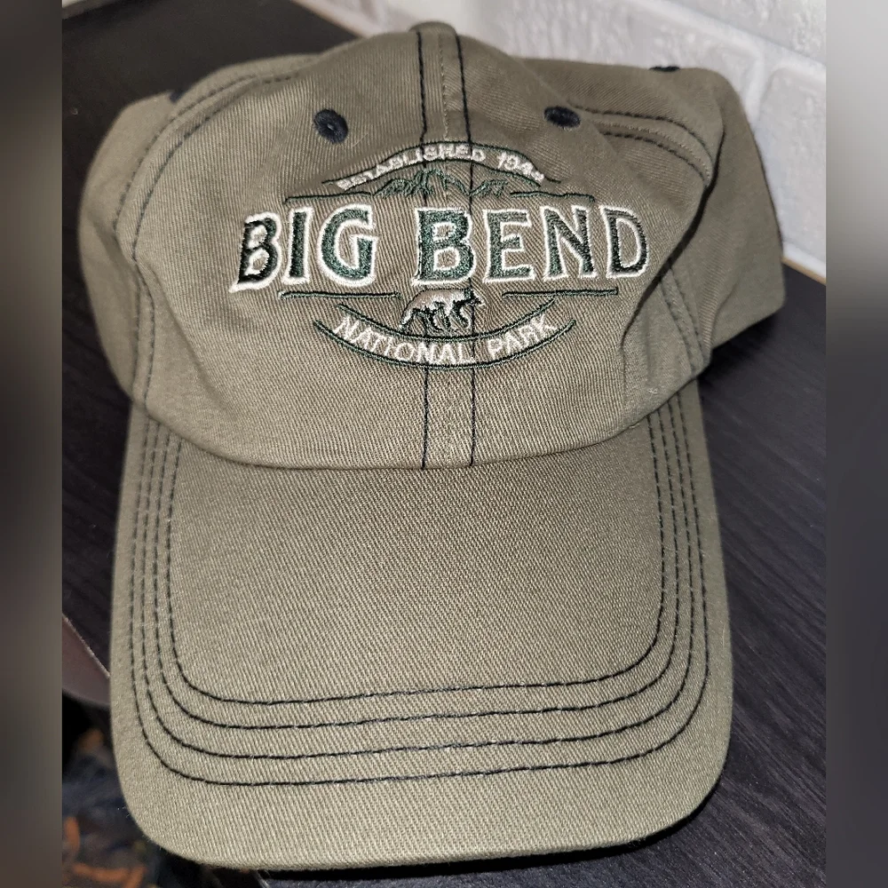 Big Bend National Park Adjustable Baseball Cap - Khaki Green